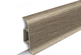 Напольный плинтус Идеал Классик К-П55п (пластиковый с кабель-каналом) 211 Дуб рустик, 2200мм/55мм/22мм, 1 м.п.